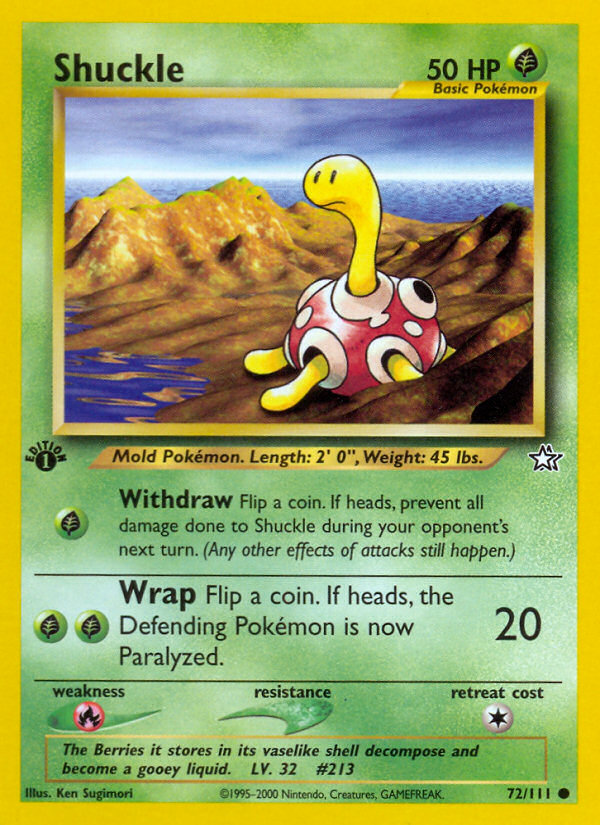 Shuckle (72/111) [Neo Genesis 1st Edition] | Good Games Modbury