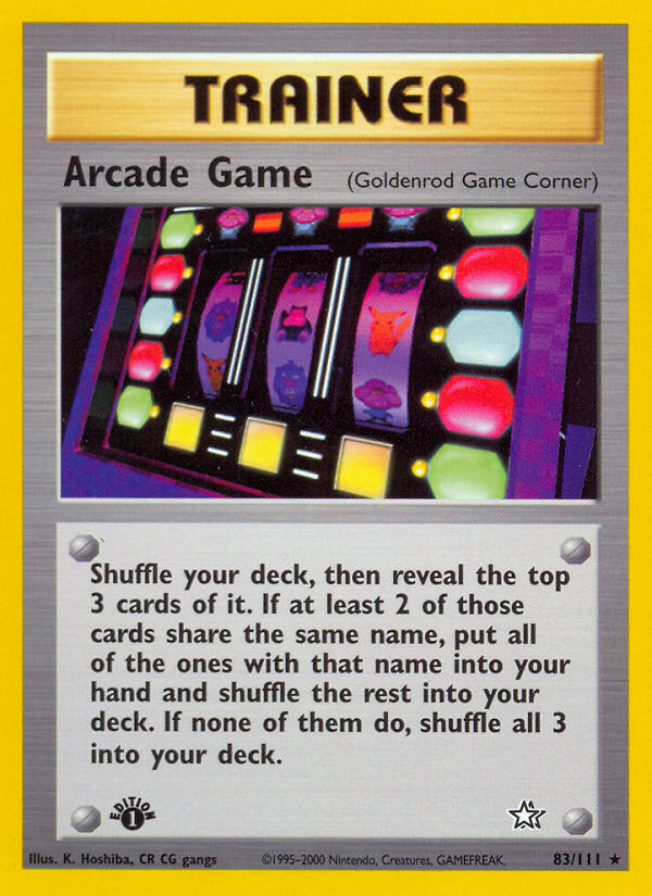 Arcade Game (83/111) [Neo Genesis 1st Edition] | Good Games Modbury