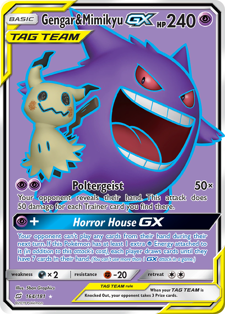 Gengar & Mimikyu GX (164/181) [Sun & Moon: Team Up] | Good Games Modbury