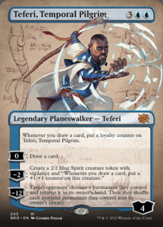 Teferi, Temporal Pilgrim (Borderless Alternate Art) [The Brothers' War] | Good Games Modbury