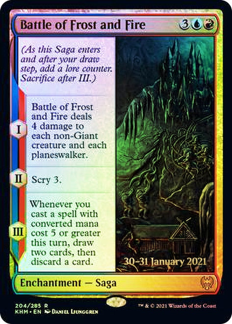 Battle of Frost and Fire [Kaldheim Prerelease Promos] | Good Games Modbury