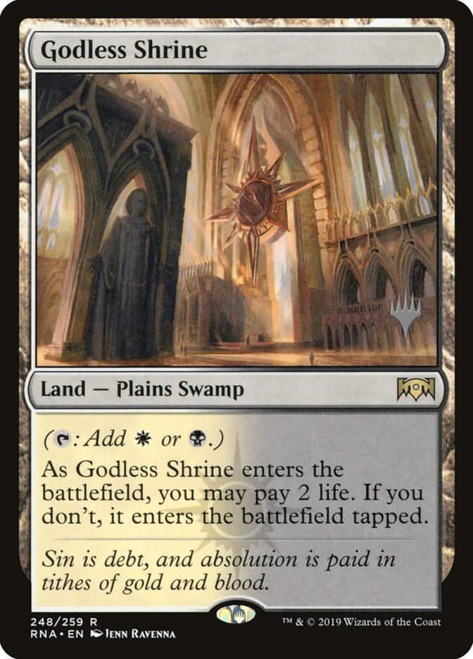 Godless Shrine (Promo Pack) [Ravnica Allegiance Promos] | Good Games Modbury