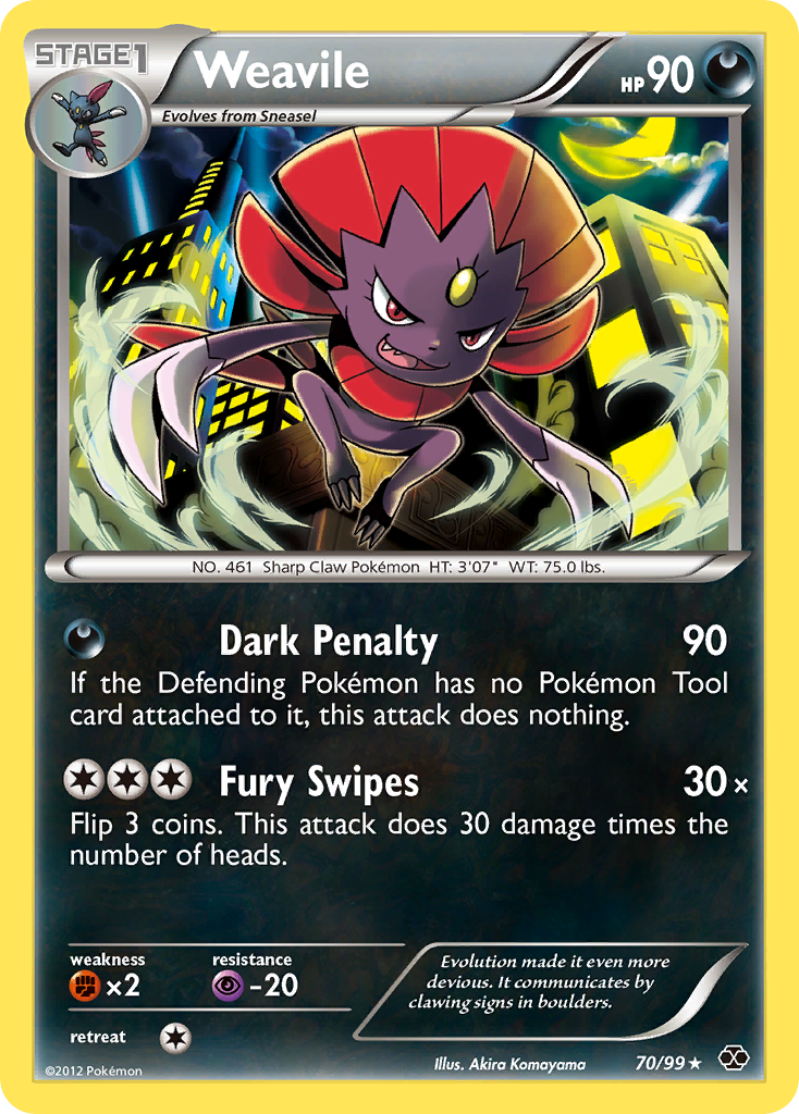 Weavile (70/99) [Black & White: Next Destinies] | Good Games Modbury