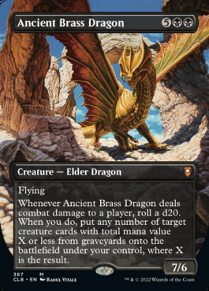 Ancient Brass Dragon (Borderless Alternate Art) [Commander Legends: Battle for Baldur's Gate] | Good Games Modbury