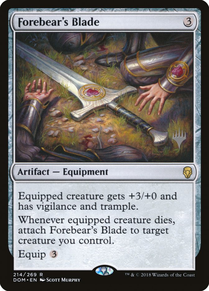 Forebear's Blade (Promo Pack) [Dominaria Promos] | Good Games Modbury