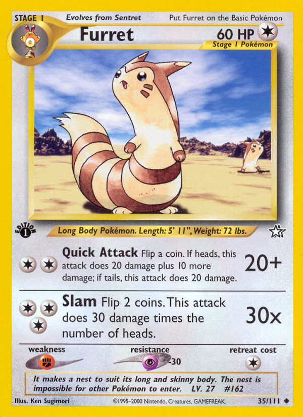 Furret (35/111) [Neo Genesis 1st Edition] | Good Games Modbury