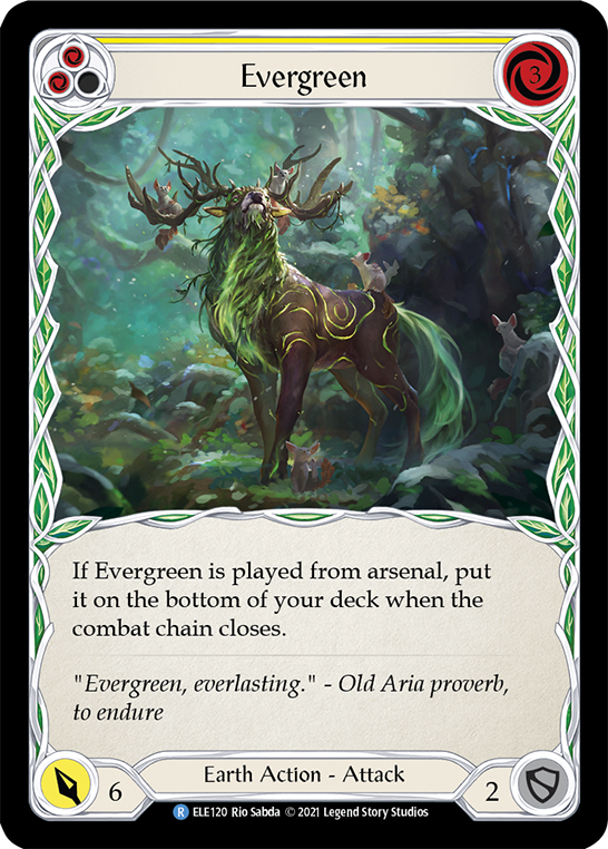 Evergreen (Yellow) [ELE120] (Tales of Aria)  1st Edition Rainbow Foil | Good Games Modbury