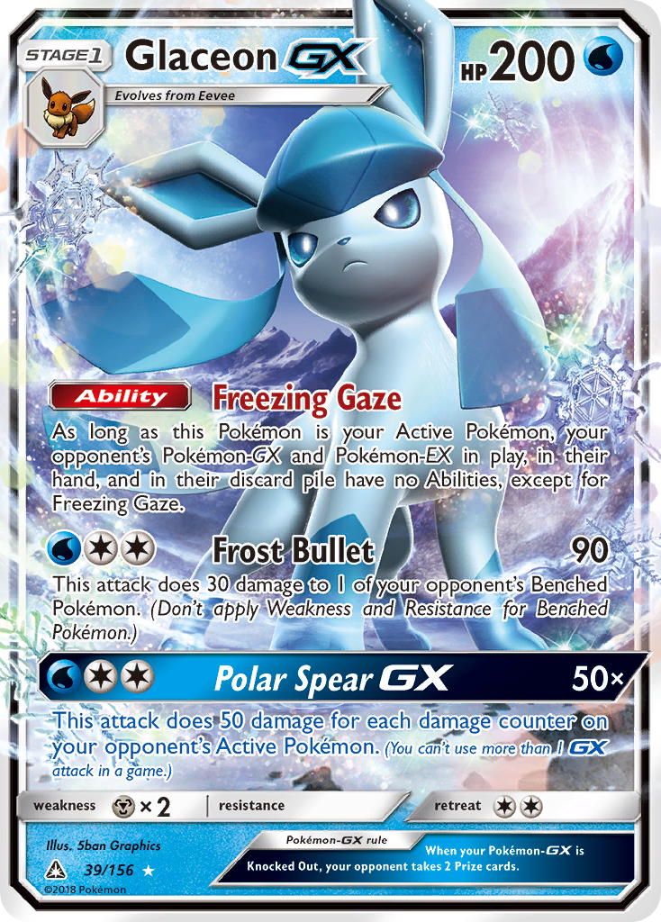 Glaceon GX (39/156) [Sun & Moon: Ultra Prism] | Good Games Modbury