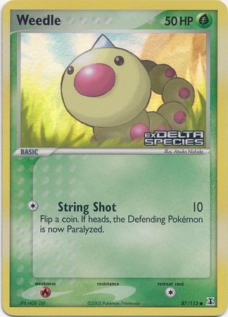 Weedle (87/113) (Stamped) [EX: Delta Species] | Good Games Modbury