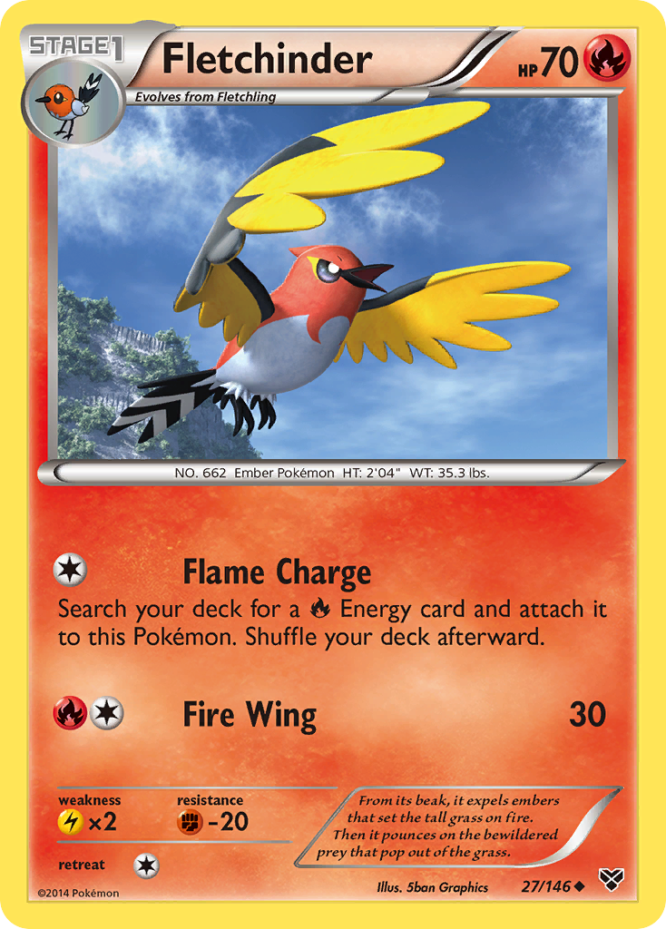 Fletchinder (27/146) [XY: Base Set] | Good Games Modbury