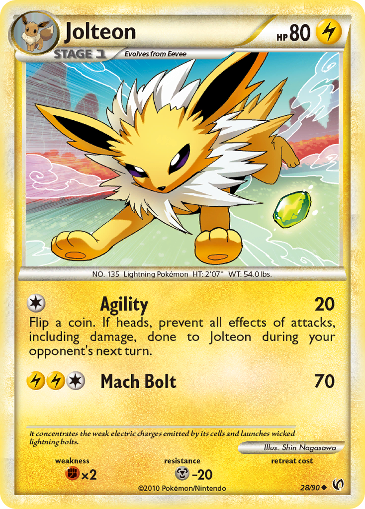 Jolteon (28/90) [HeartGold & SoulSilver: Undaunted] | Good Games Modbury