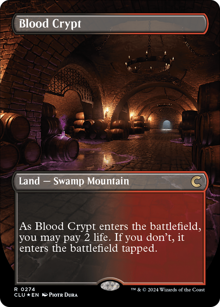 Blood Crypt (Borderless) [Ravnica: Clue Edition] | Good Games Modbury