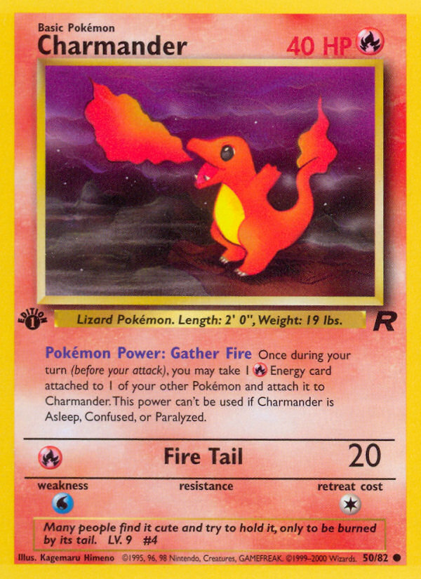 Charmander (50/82) [Team Rocket 1st Edition] | Good Games Modbury