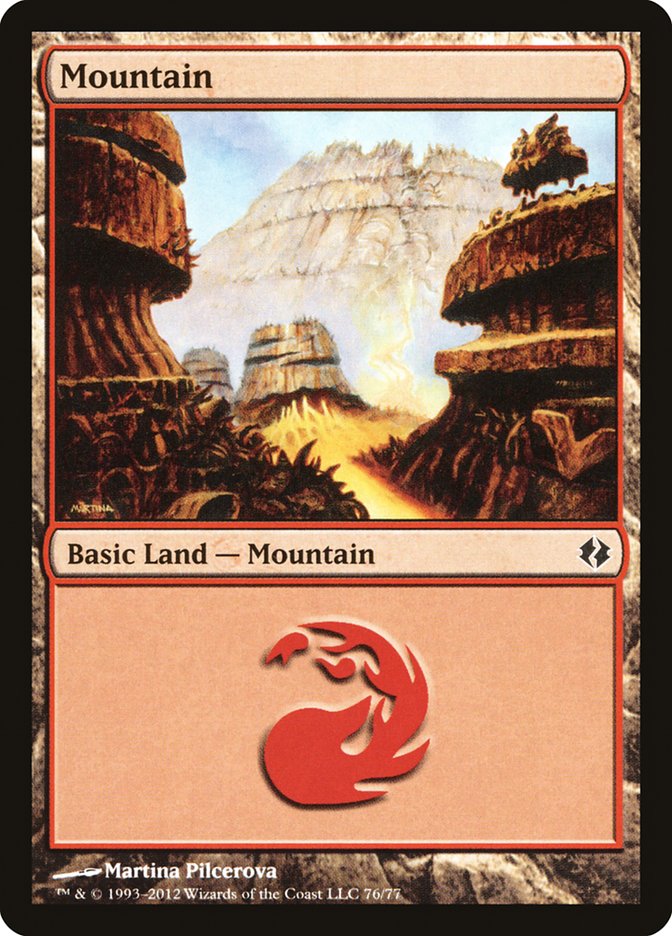 Mountain (76) [Duel Decks: Venser vs. Koth] | Good Games Modbury