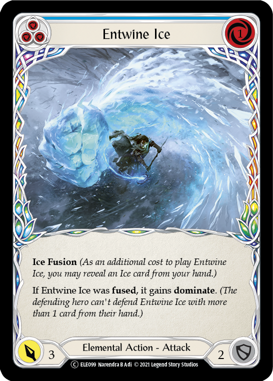 Entwine Ice (Blue) [U-ELE099] (Tales of Aria Unlimited)  Unlimited Rainbow Foil | Good Games Modbury