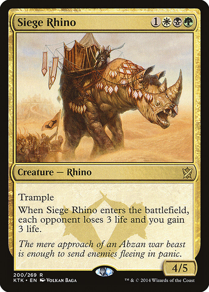 Siege Rhino [Khans of Tarkir] | Good Games Modbury