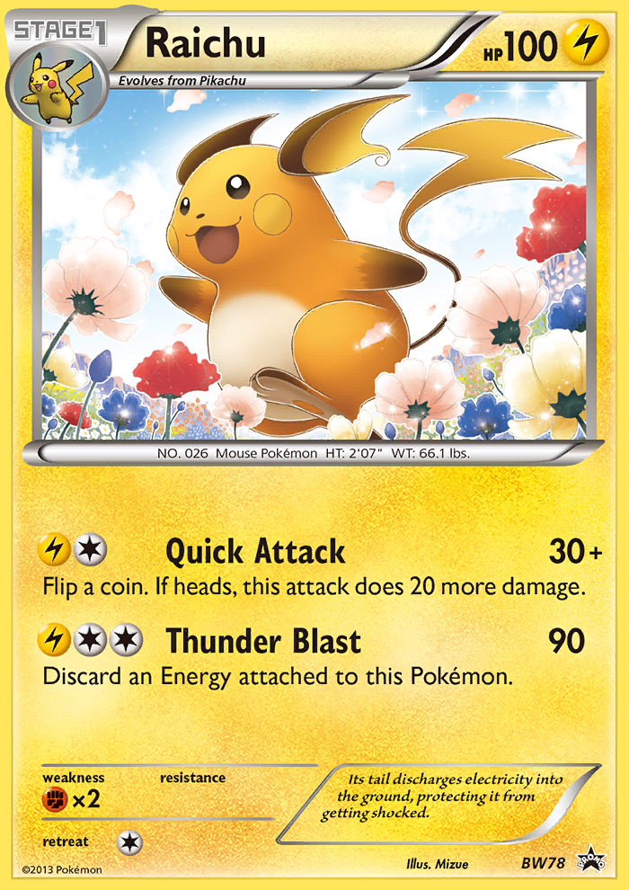 Raichu (BW78) [Black & White: Black Star Promos] | Good Games Modbury