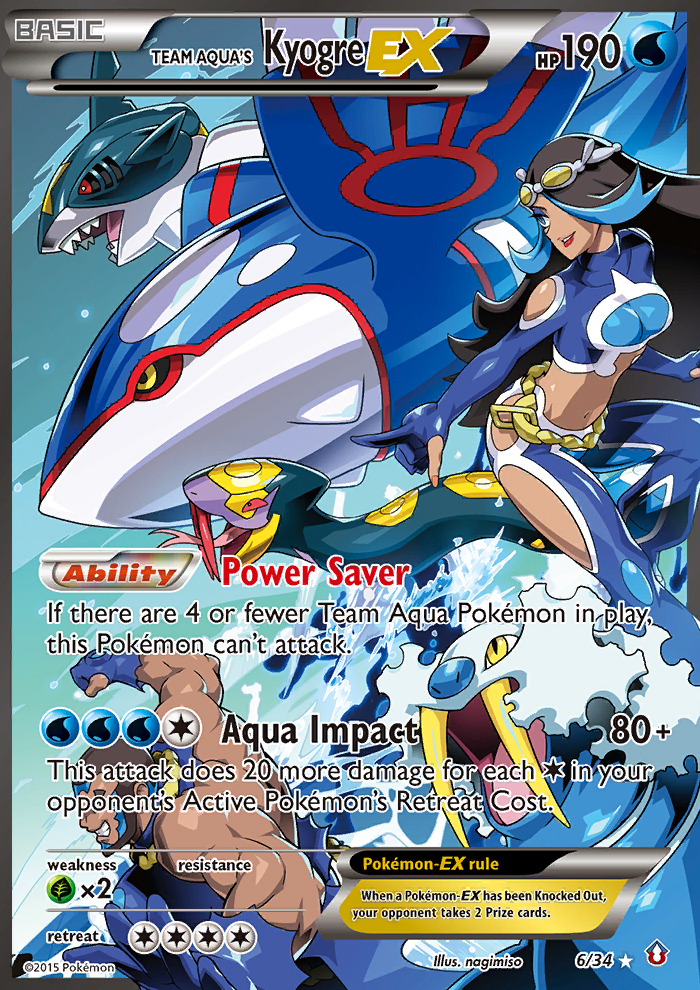 Team Aqua's Kyogre EX (6/34) [XY: Double Crisis] | Good Games Modbury
