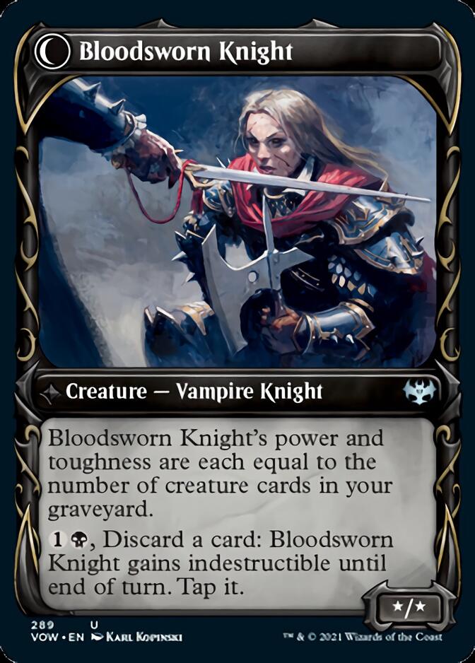 Bloodsworn Squire // Bloodsworn Knight (Showcase Fang Frame) [Innistrad: Crimson Vow] | Good Games Modbury