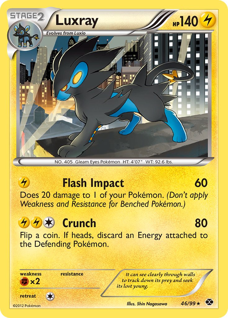 Luxray (46/99) (Cosmos Holo) (Blister Exclusive) [Black & White: Next Destinies] | Good Games Modbury