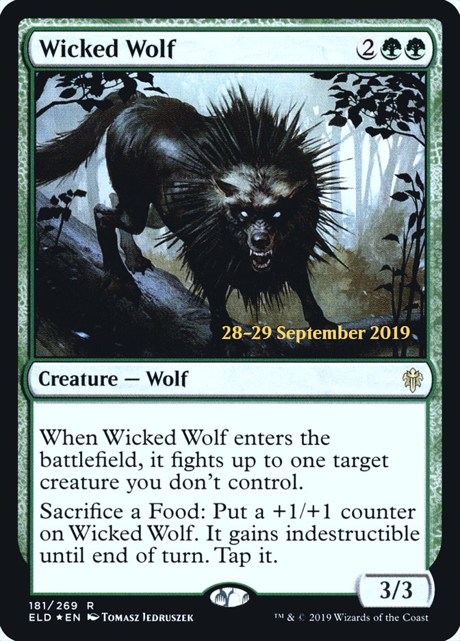 Wicked Wolf [Throne of Eldraine Prerelease Promos] | Good Games Modbury