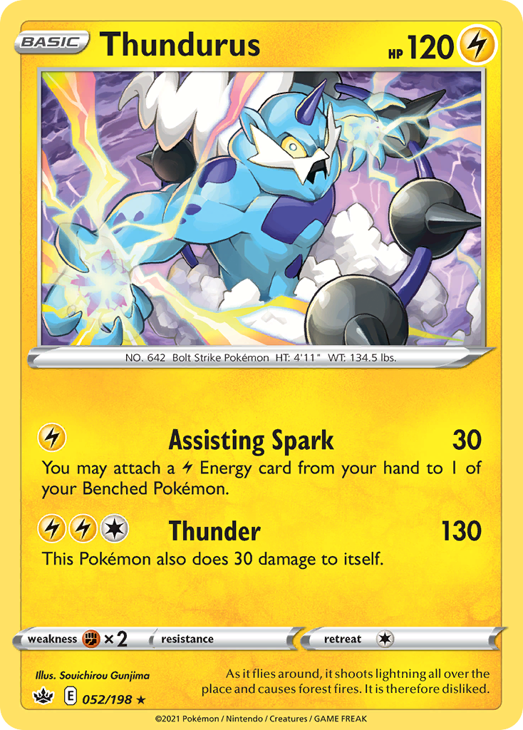 Thundurus (052/198) (Theme Deck exclusive) [Sword & Shield: Chilling Reign] | Good Games Modbury