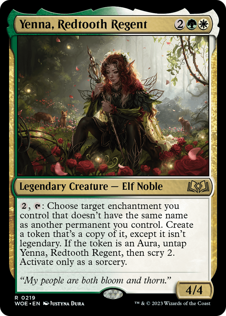 Yenna, Redtooth Regent [Wilds of Eldraine Prerelease Promos] | Good Games Modbury