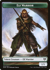 Elemental // Elf Warrior Double-Sided Token [Kaldheim Commander Tokens] | Good Games Modbury