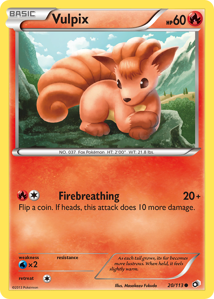 Vulpix (20/113) [Black & White: Legendary Treasures] | Good Games Modbury