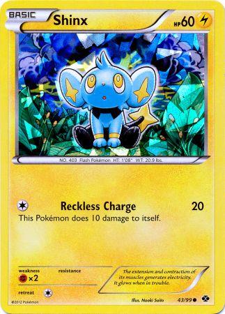 Shinx (43/99) (Cracked Ice Holo) (Blister Exclusive) [Black & White: Next Destinies] | Good Games Modbury