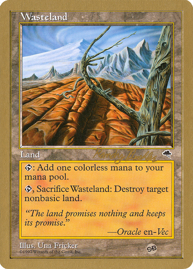 Wasteland (Randy Buehler) (SB) [World Championship Decks 1998] | Good Games Modbury