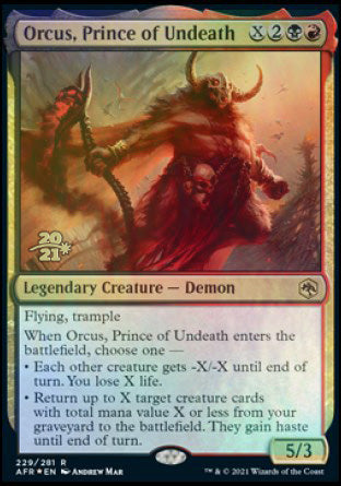 Orcus, Prince of Undeath [Dungeons & Dragons: Adventures in the Forgotten Realms Prerelease Promos] | Good Games Modbury