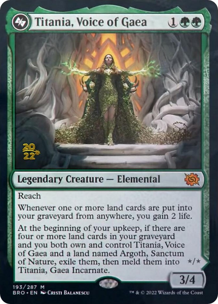 Titania, Voice of Gaea [The Brothers' War: Prerelease Promos] | Good Games Modbury