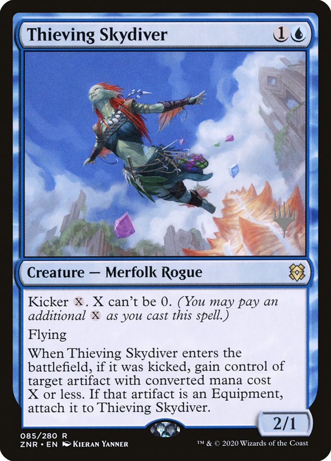 Thieving Skydiver (Promo Pack) [Zendikar Rising Promos] | Good Games Modbury