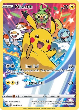 Pikachu (SWSH020) [Sword & Shield: Black Star Promos] | Good Games Modbury