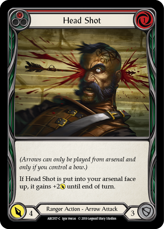 Head Shot (Red) [ARC057-C] (Arcane Rising)  1st Edition Rainbow Foil | Good Games Modbury