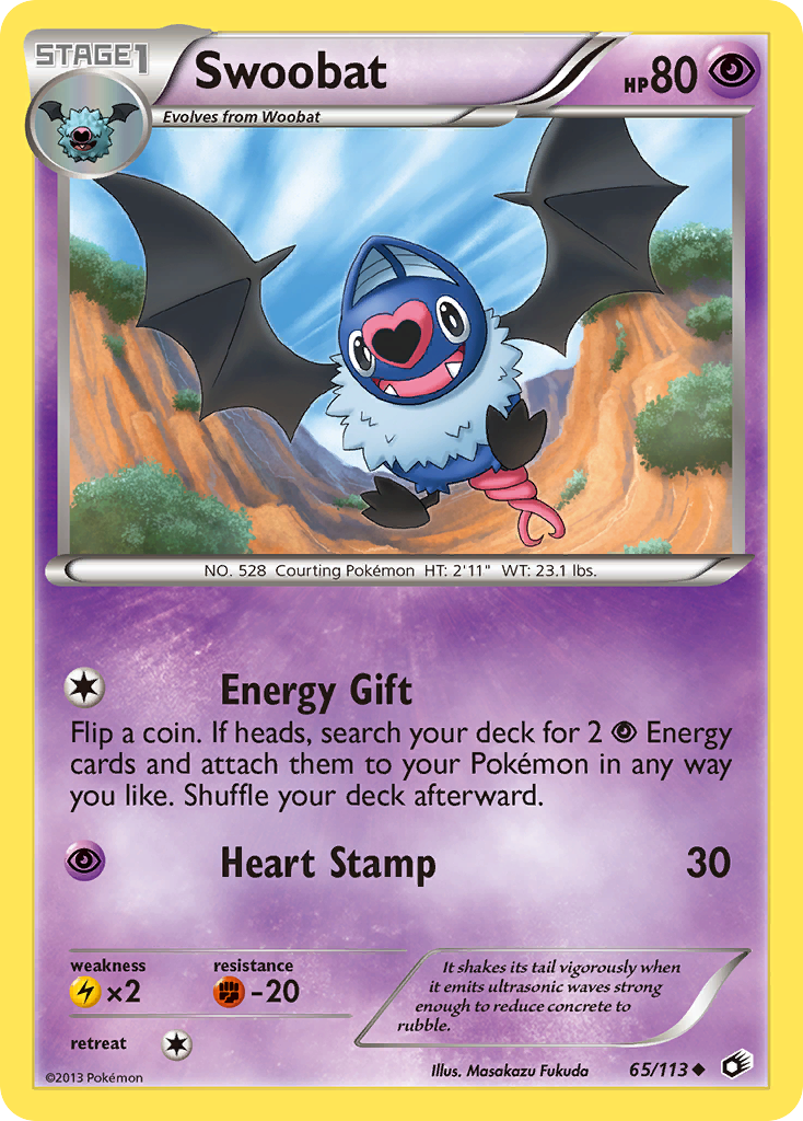 Swoobat (65/113) [Black & White: Legendary Treasures] | Good Games Modbury