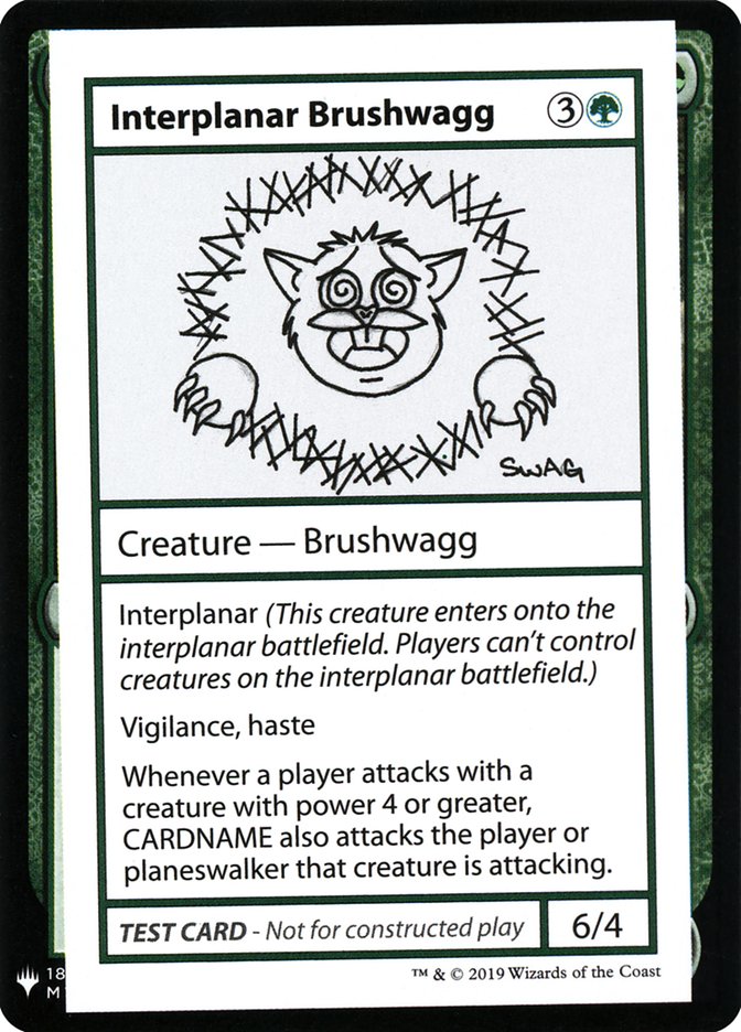 Interplanar Brushwagg [Mystery Booster Playtest Cards] | Good Games Modbury