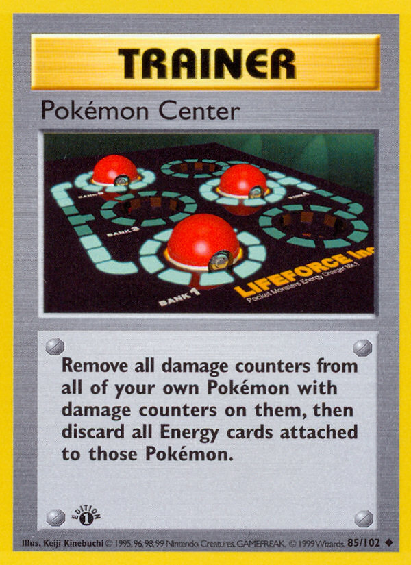 Pokemon Center (85/102) (Shadowless) [Base Set 1st Edition] | Good Games Modbury