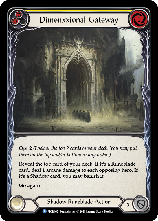 Dimenxxional Gateway (Yellow) [MON163] (Monarch)  1st Edition Normal | Good Games Modbury