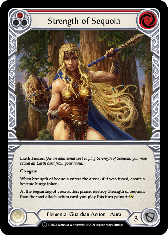 Strength of Sequoia (Red) [U-ELE028] (Tales of Aria Unlimited)  Unlimited Normal | Good Games Modbury