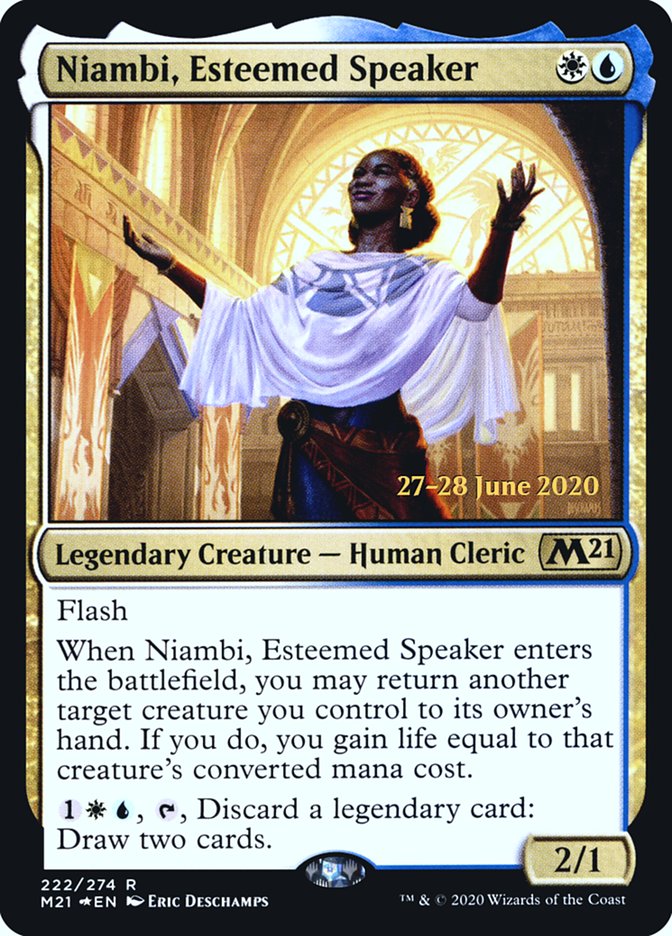 Niambi, Esteemed Speaker [Core Set 2021 Prerelease Promos] | Good Games Modbury