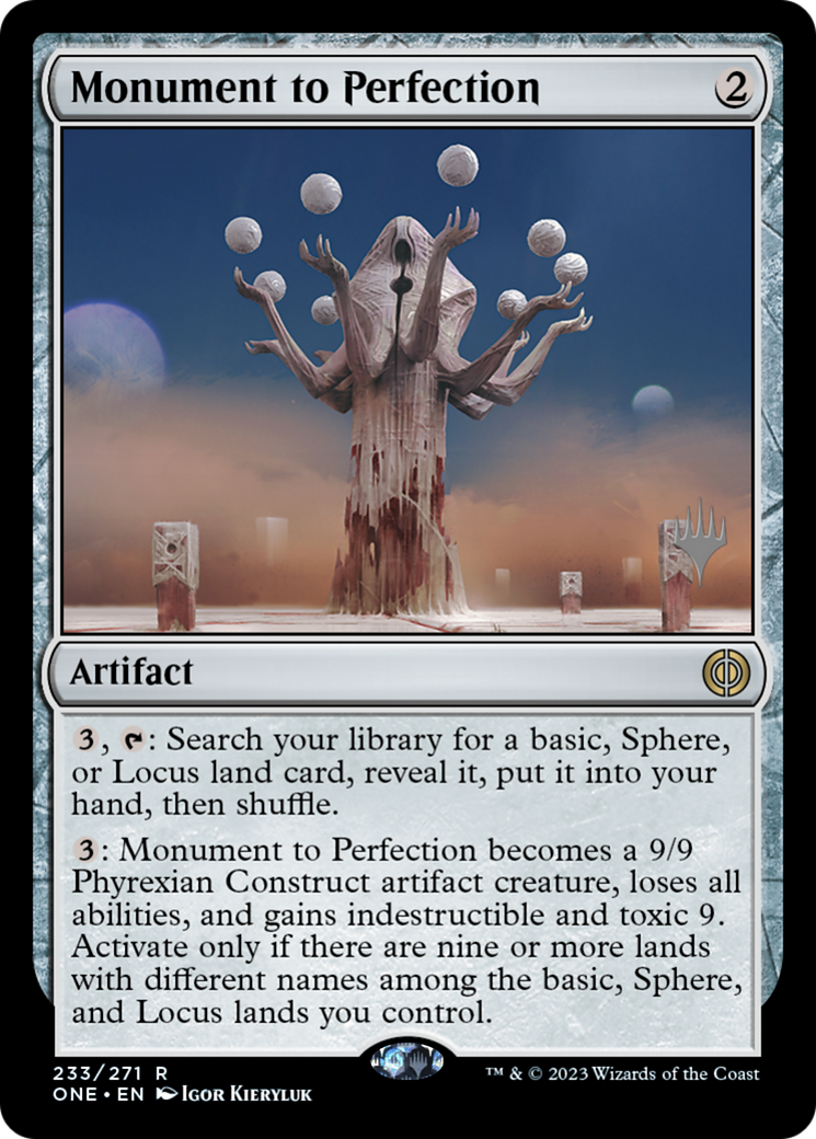 Monument to Perfection (Promo Pack) [Phyrexia: All Will Be One Promos] | Good Games Modbury