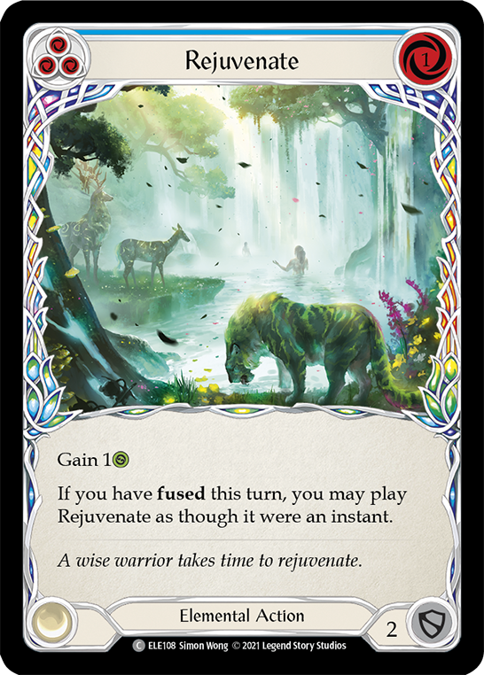 Rejuvenate (Blue) [ELE108] (Tales of Aria)  1st Edition Rainbow Foil | Good Games Modbury