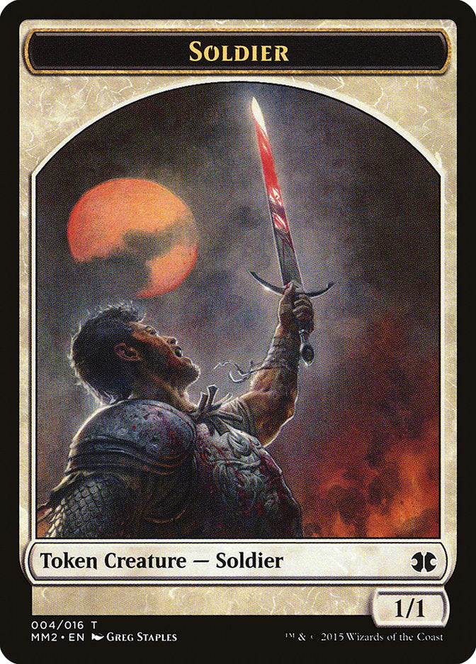 Soldier Token [Modern Masters 2015 Tokens] | Good Games Modbury