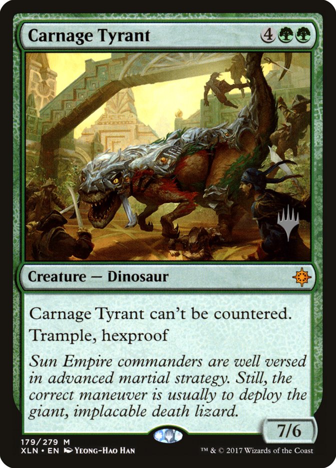 Carnage Tyrant (Promo Pack) [Ixalan Promos] | Good Games Modbury