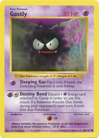 Gastly (50/102) [Base Set Shadowless Unlimited] | Good Games Modbury