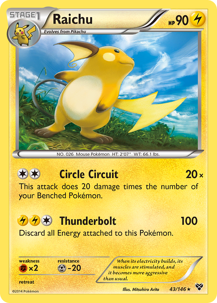 Raichu (43/146) [XY: Base Set] | Good Games Modbury