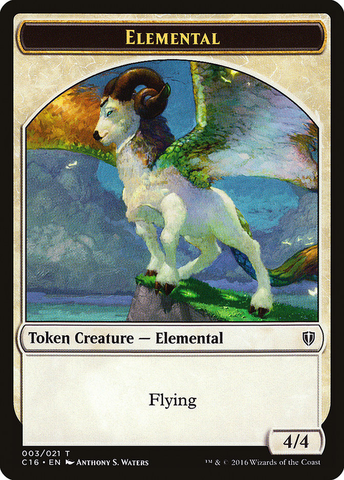 Elemental // Soldier Double-Sided Token [Commander 2016 Tokens] | Good Games Modbury