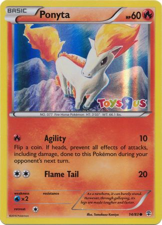 Ponyta (14/83) (Toys R Us Promo) [XY: Generations] | Good Games Modbury